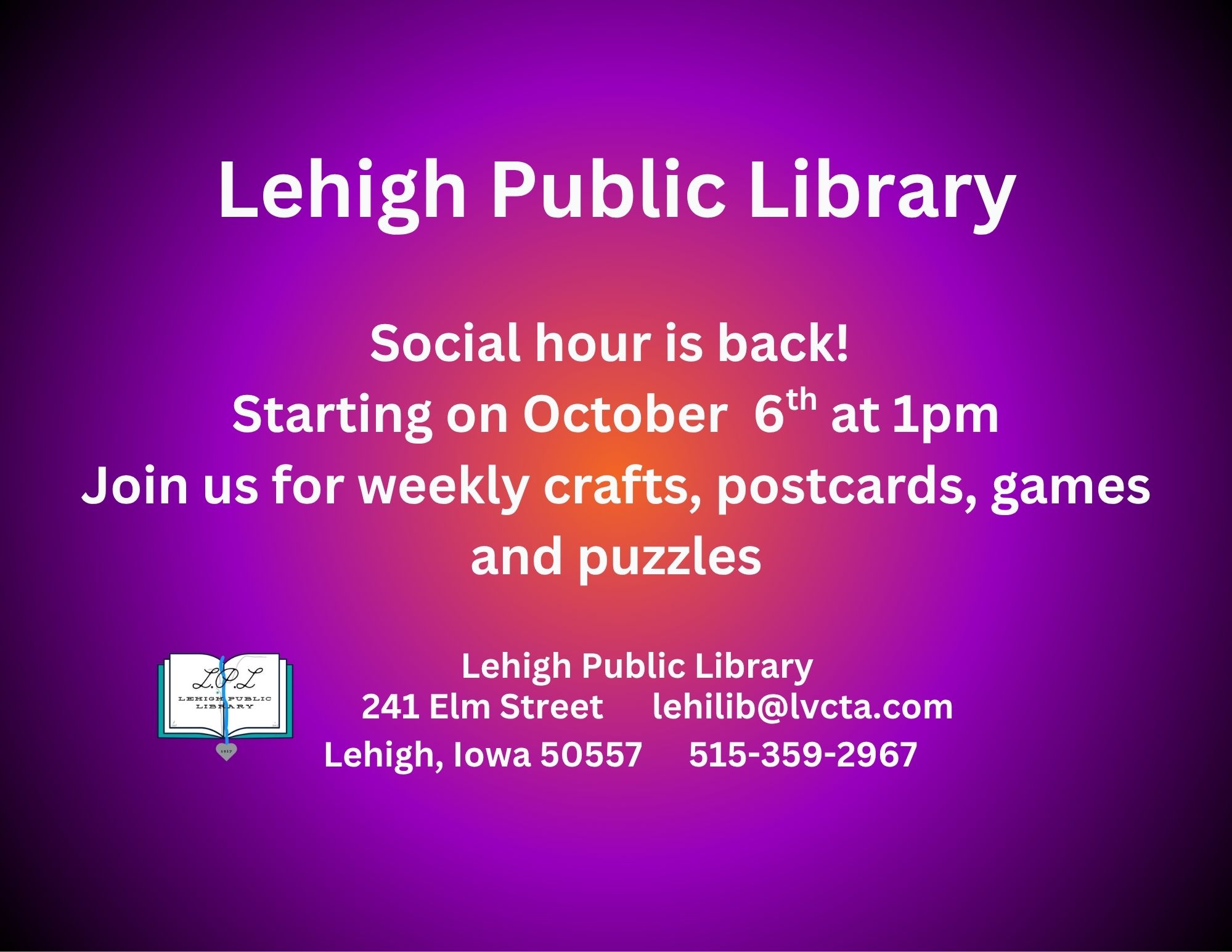 Social Hour returns October 6th! 